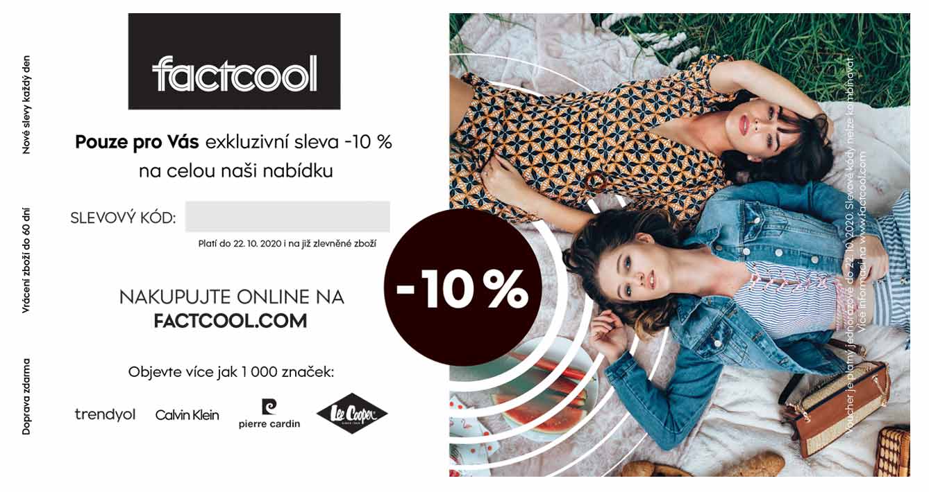 Slevový kupón factcool.com